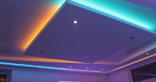 Натяжной потолок с подсветкой Курчатов, цена от 2154 руб.